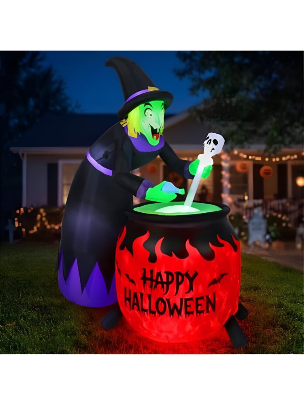Luxspire 8FT Halloween Inflatable Outdoor, Halloween Witch Inflatables